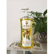 Botella de aceite de champú de plástico para mascotas de 500 ml con dispensador de loción